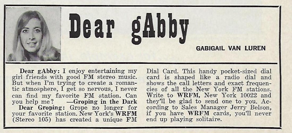 WRFM Dear gAbby advertisement 3