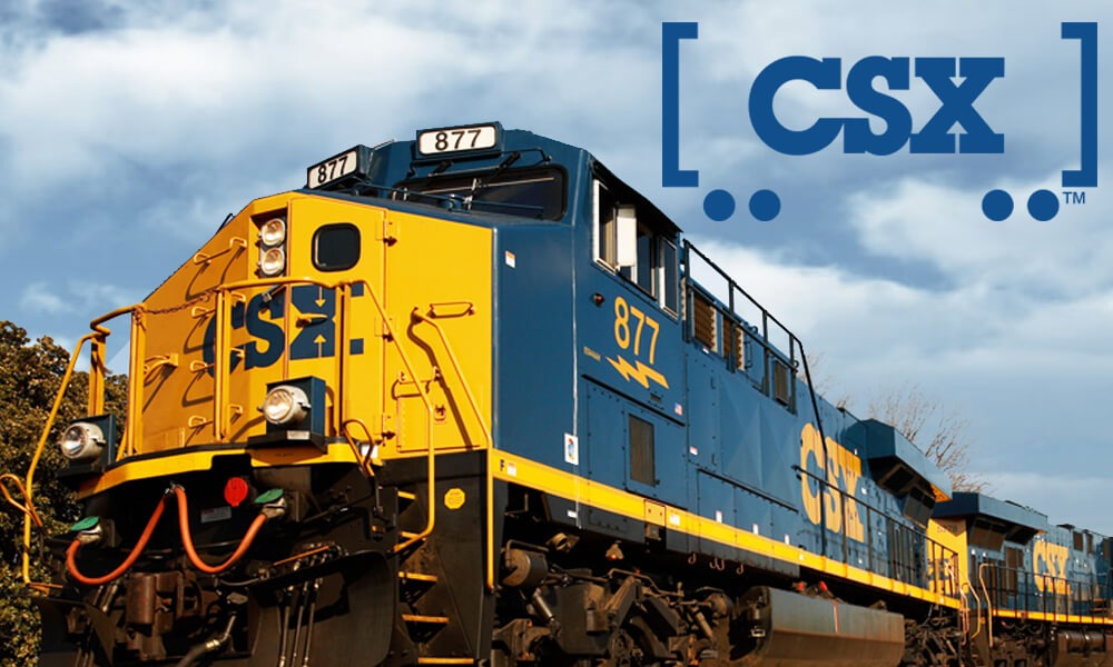 CSX Railroad Train and Logo
