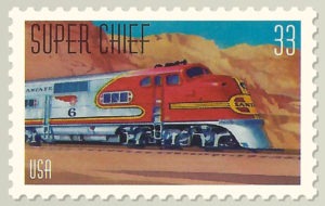 Super Chief 33 Cent Postage Stamp